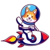 galaxy doge rocket man transparent